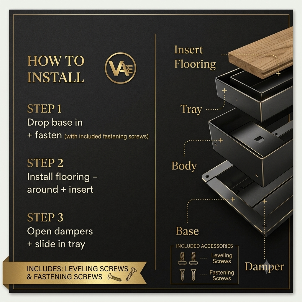 Vare Flush Floor Vent [Luxe Advance]